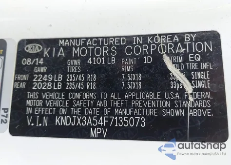 2015 Kia Soul ! from USA, damaged, VIN KNDJX3A54F7135073